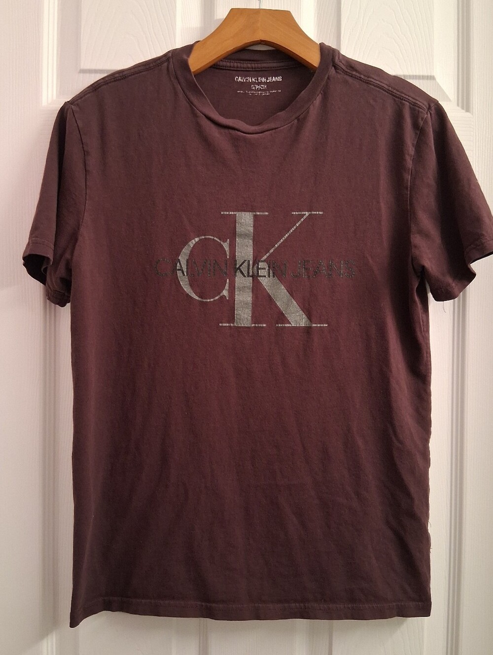 Calvin Klein Burgundy T Shirt Mens Small